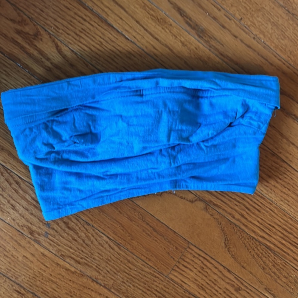 Princess Polly blue cropped tube top